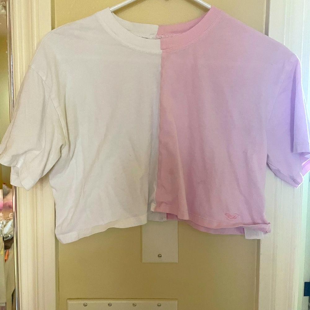 I have pink halfway cropped tee